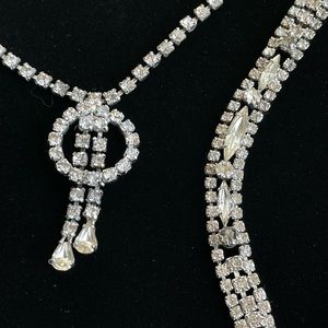 Vintage rhinestone 4-piece jewelry set